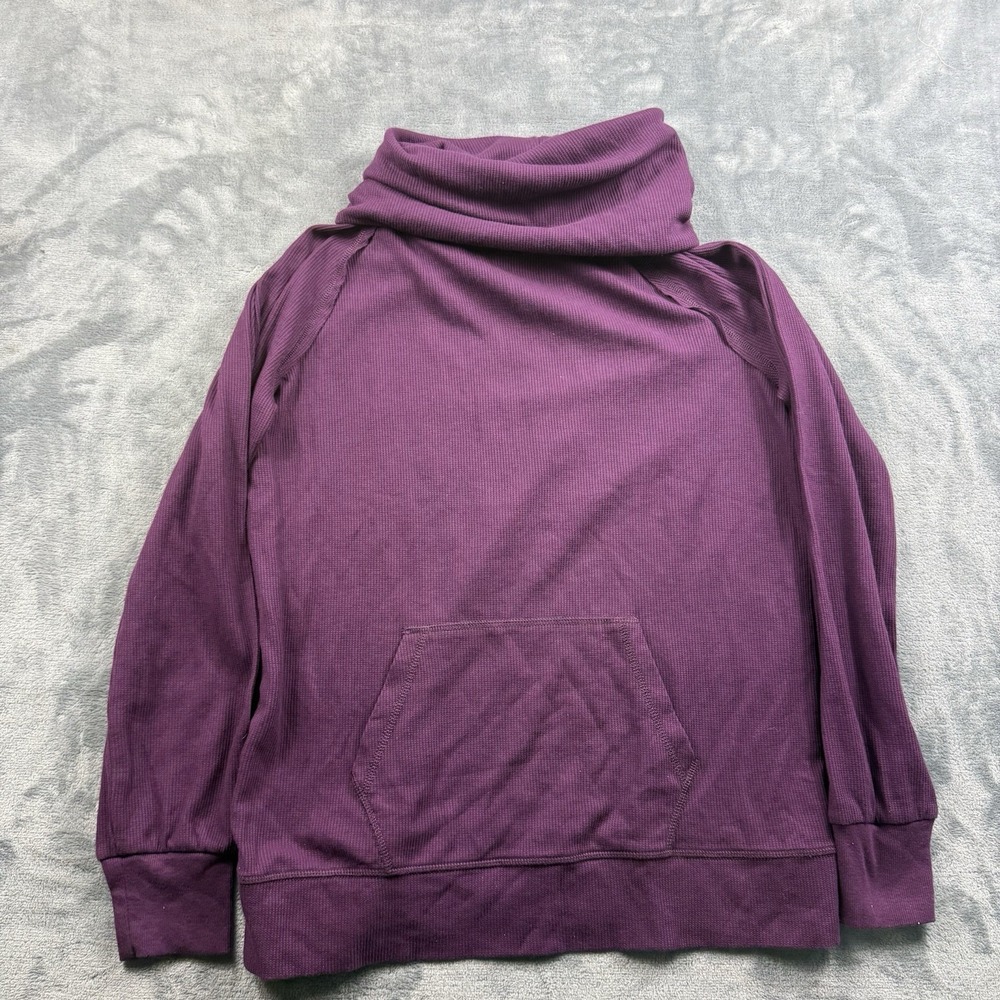 Eddie Bauer Sweater Womens Medium Purple Knit Turtle Neck Pullover Sweatshirt - Picture 1 of 6